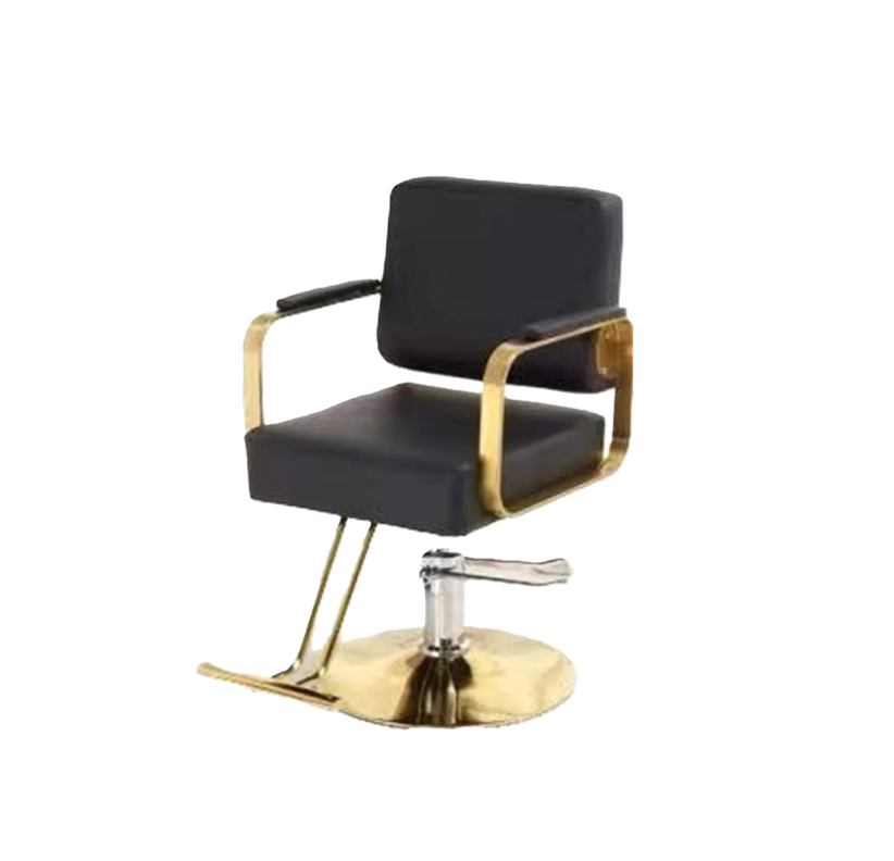 Sillón de Peluquería Manga Dorada-0