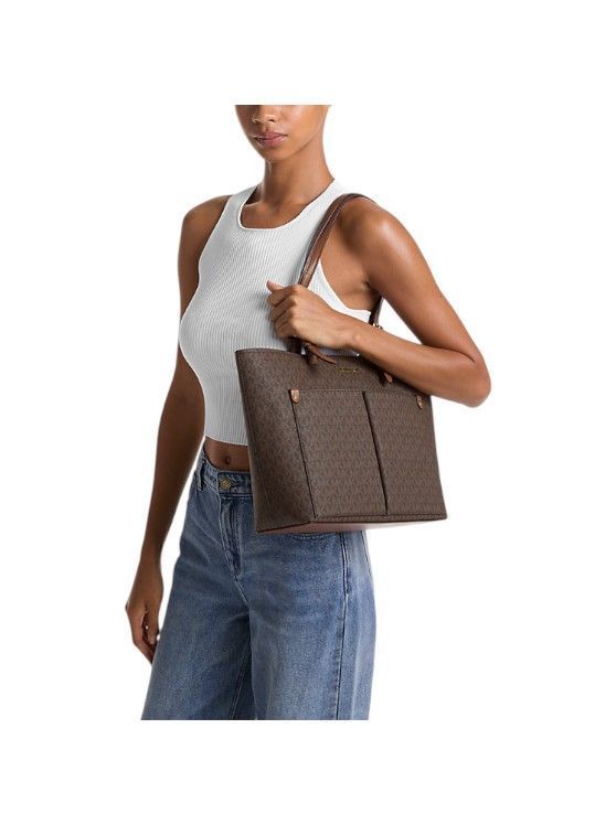 メロン　ふで　 4色パックとブラック✕2セット Tote Michael Kors Modelo Jet Set Travel Dbl Pocket Michael Kors