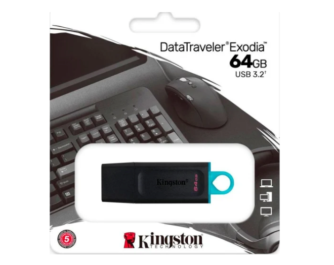 Pendrive 64GB USB 3.2 DataTraveler Exodia Kingston-0