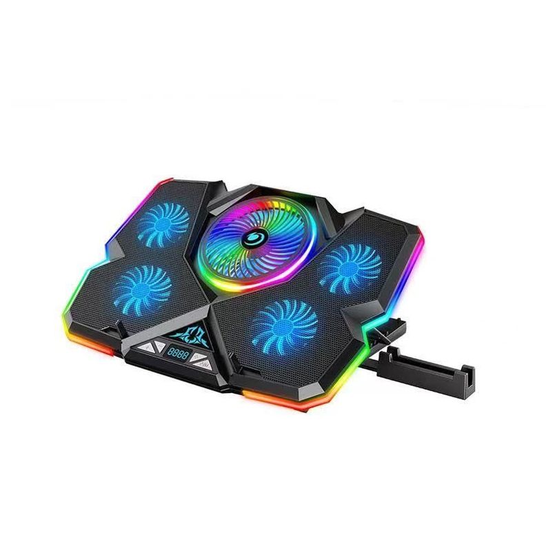Ventilador Notebook Gamer 5 Vent RGB 12 Efectos 14 / 17 Pulg-0