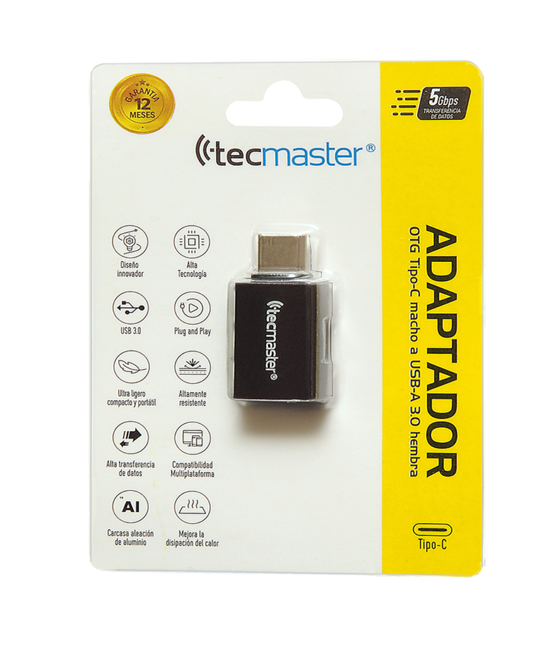 Adaptador OTG USB-C a USB Para Notebook Macbook Tecmaster-0