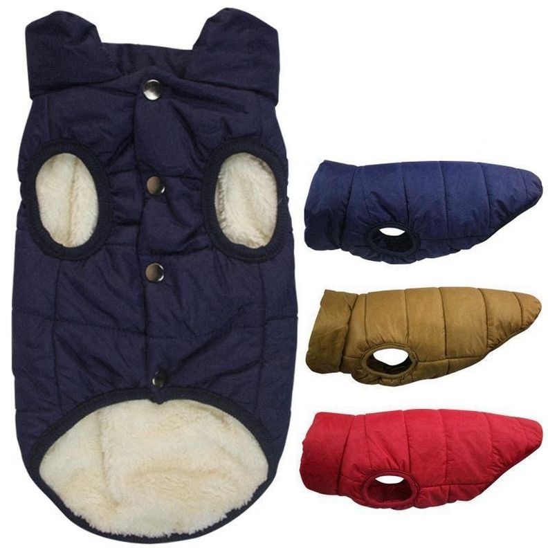 Parka para Perros Forrada en POLAR AZUL-0