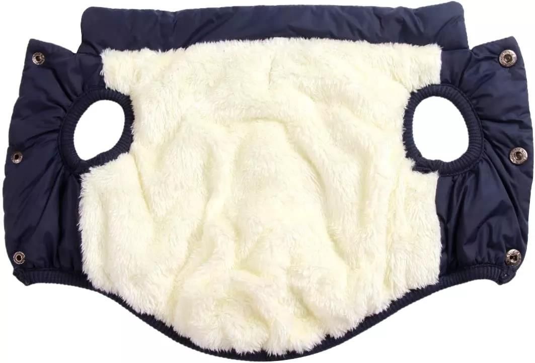 Parka para Perros Forrada en POLAR AZUL-3