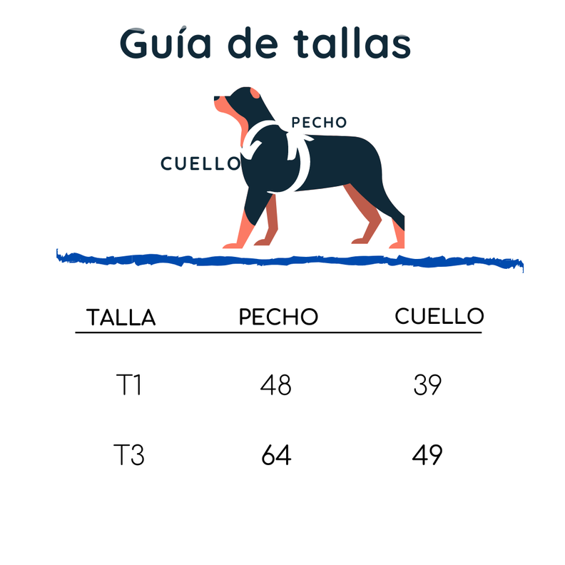 Parka para Perros Forrada en POLAR AZUL-1