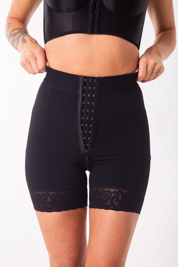 Short Faja Mujer Negro Levanta Glúteos-0