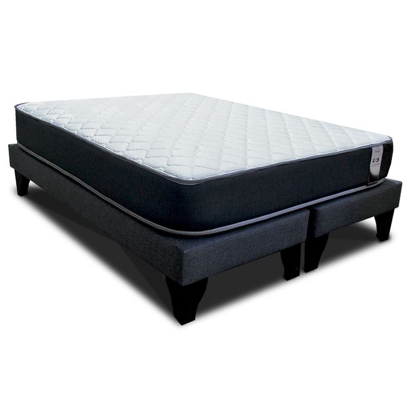 Cama Europea Sleepwell Equilibrium 2 Plazas Negro