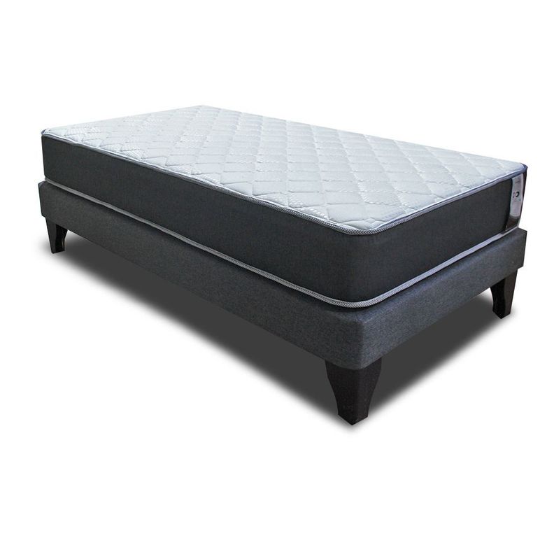 Cama Europea Sleepwell Equilibrium 1.5 Plaza Negro