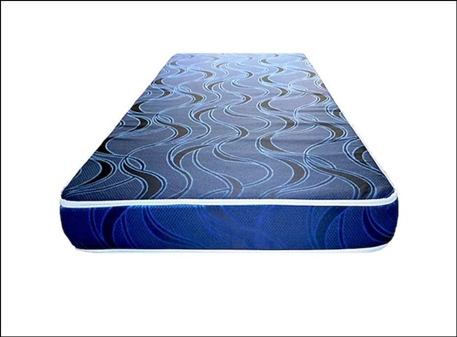 Pack colchón Espumix de espuma D15 15 cm 1 Plaza Jacquard Azul -1