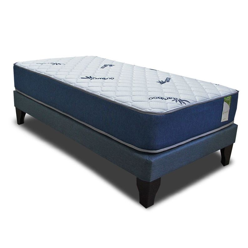 Cama Europea Sleepwell Kiropractic 1.5 Plaza Negro