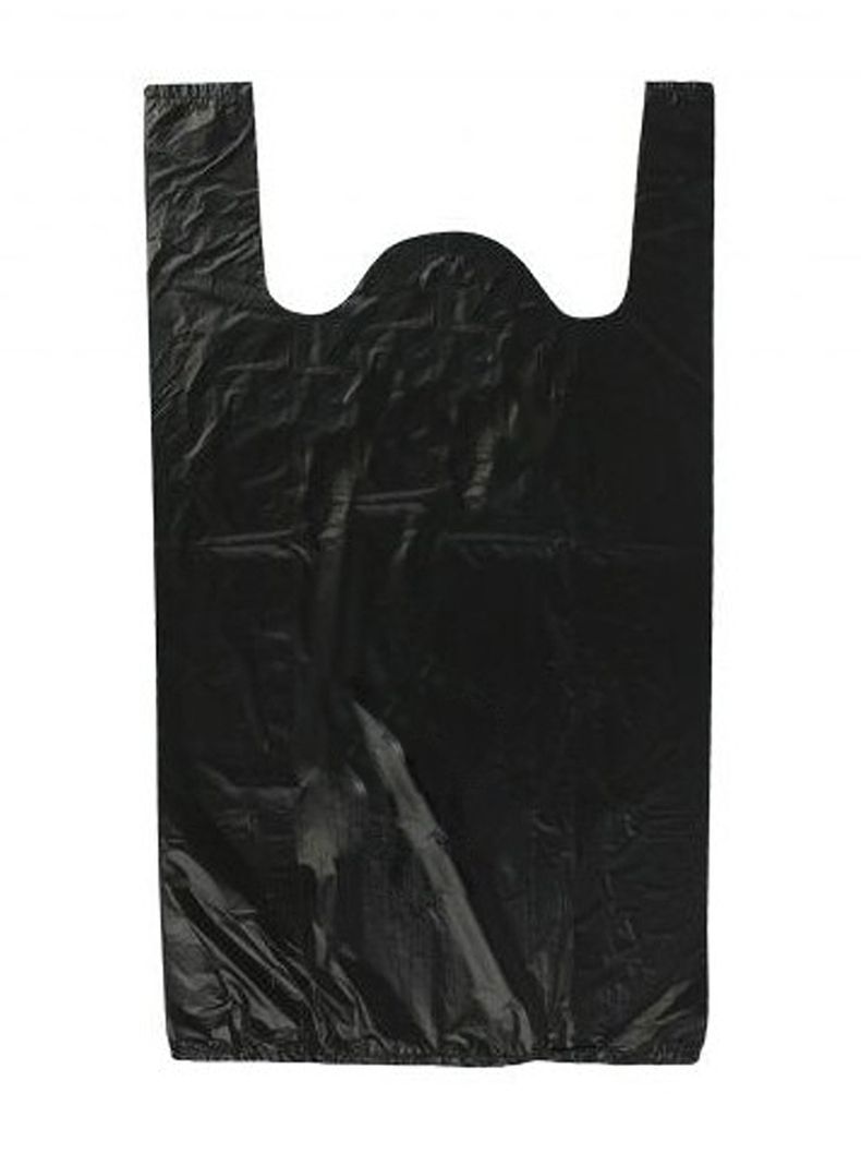 Bolsas de Basura Tipo Camisetas Negro 60x70 100 Unidades-0