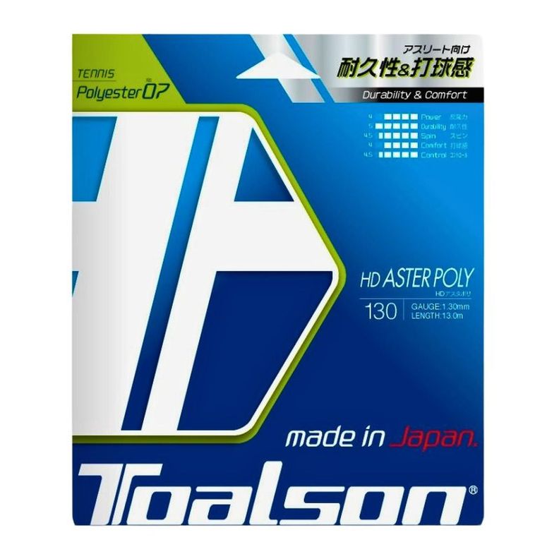 Cuerda Raqueta de Tenis Toalson Aster Poly 1,30 set 12m-0