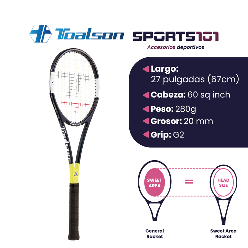 Raqueta de Tenis Toalson Sweet Area Racket 280 Entrenamiento-1