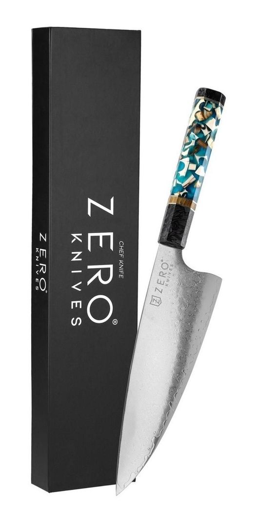 Cuchillo Acero Damasco 8,0'' - Zero Knives - Blend Mammoth-2