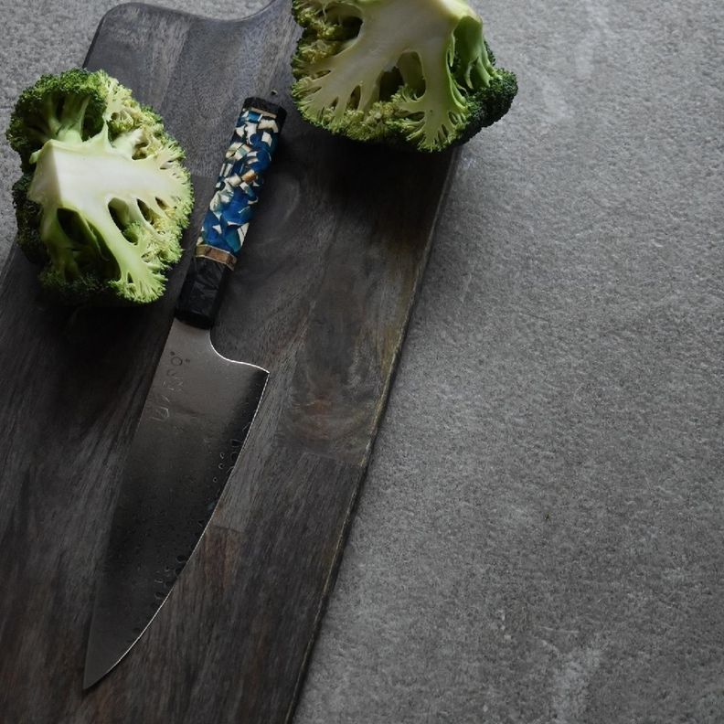 Cuchillo Acero Damasco 8,0'' - Zero Knives - Blend Mammoth-3