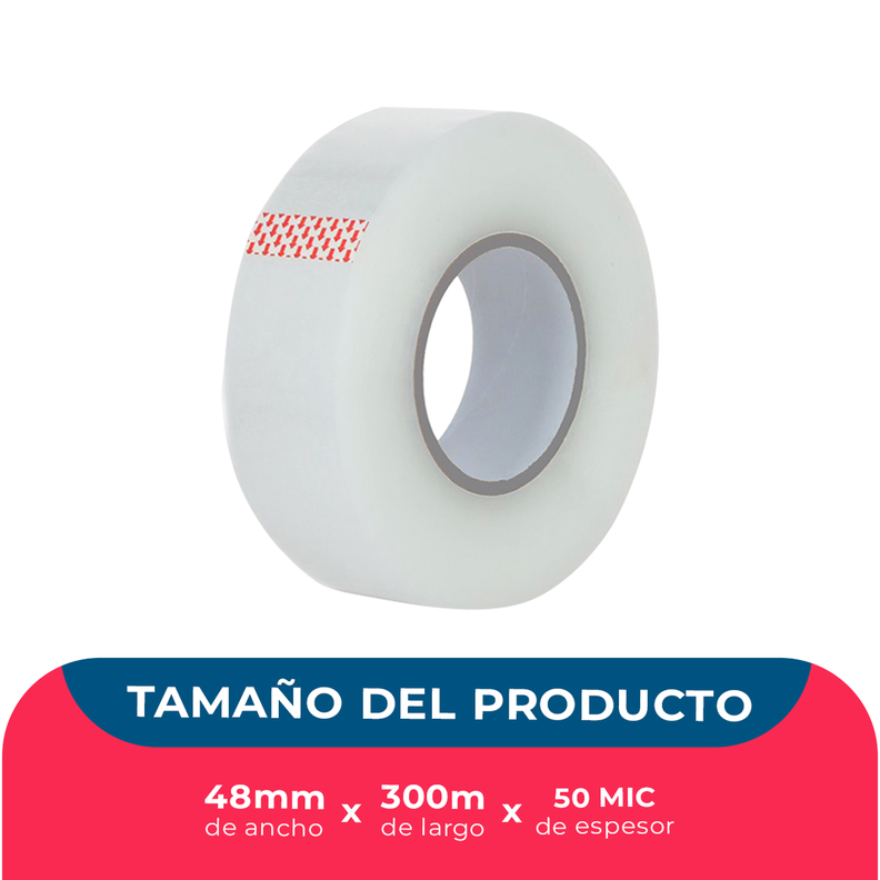 Cinta De Embalaje Transparente 48mm*300m*50mic - 1 Unidad-1