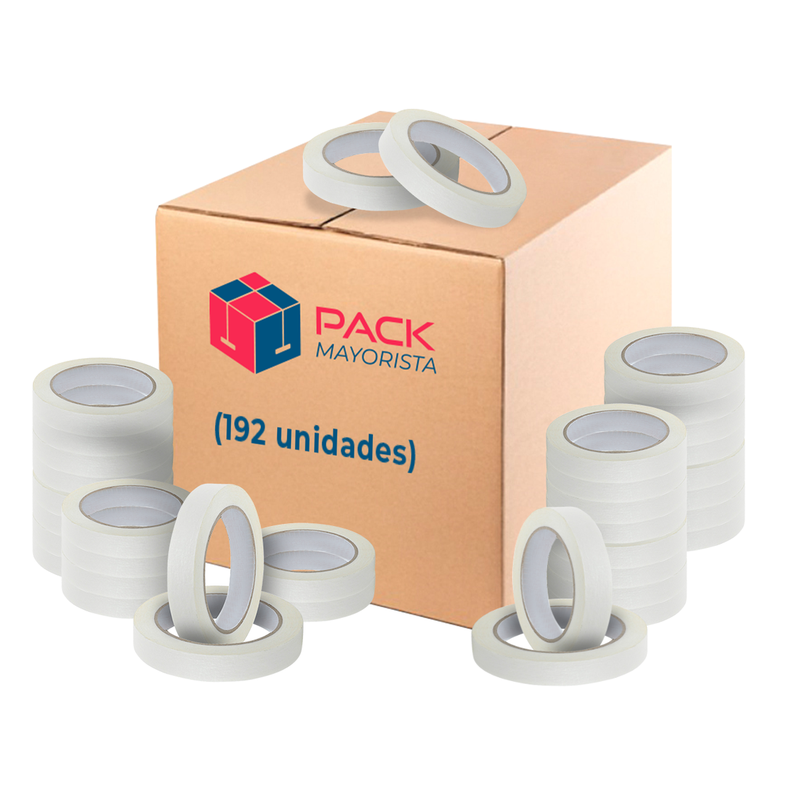 Cinta Papel Masking Tape 18mm*40m - Pack Mayorista - 192 Uds-0
