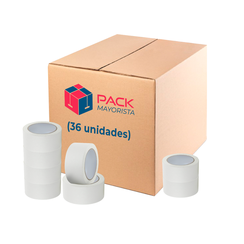 Cinta Papel Masking Tape 48mm*40m - Pack Mayorista - 36 Uds-0