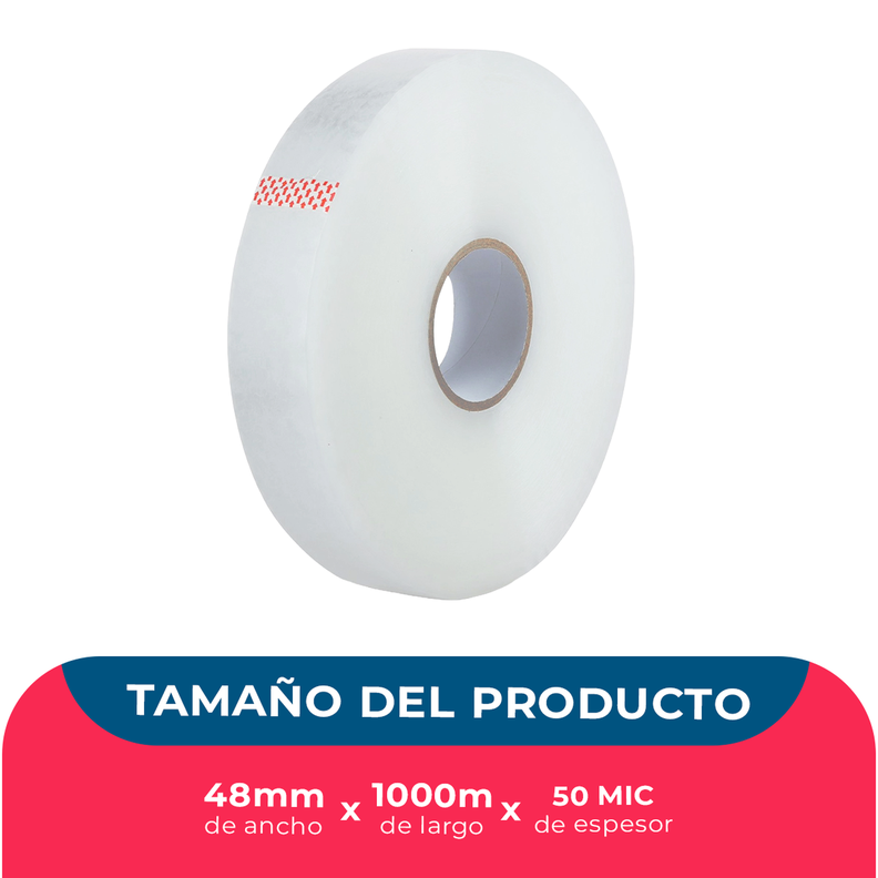 Cinta De Embalaje Transparente 48mm*1000m*50mic - 1 Unidad-1