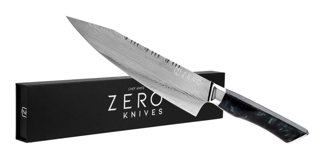 Cuchillo Acero Damasco 8,0'' - Zero Knives - Chef Kiritsuke-0