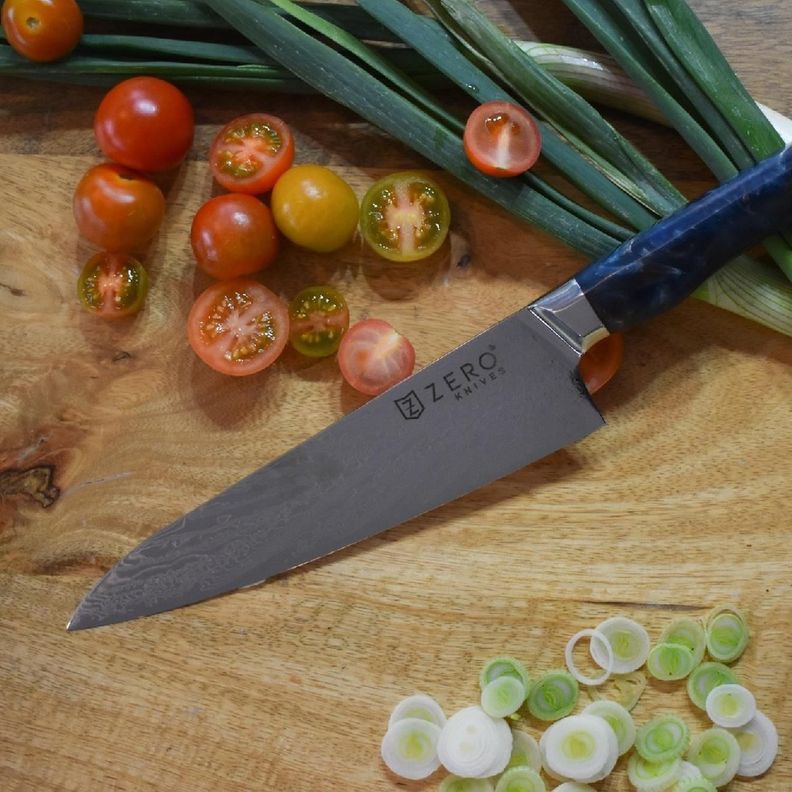 Cuchillo Acero Damasco 8,0'' - Zero Knives - Chef Kiritsuke-3