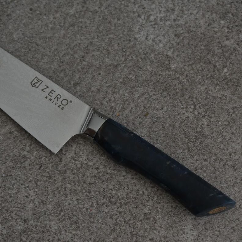 Cuchillo Acero Damasco 8,0'' - Zero Knives - Chef Kiritsuke-5