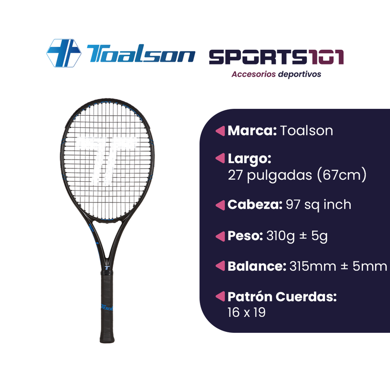 Raqueta de Tenis Toalson S-Mach Pro 97/310G G3-1