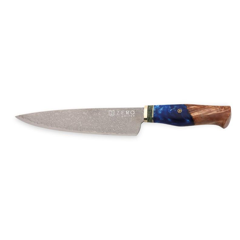 Cuchillo De Chef 7,6'' - Zero Knives Vg 10 Blue-1