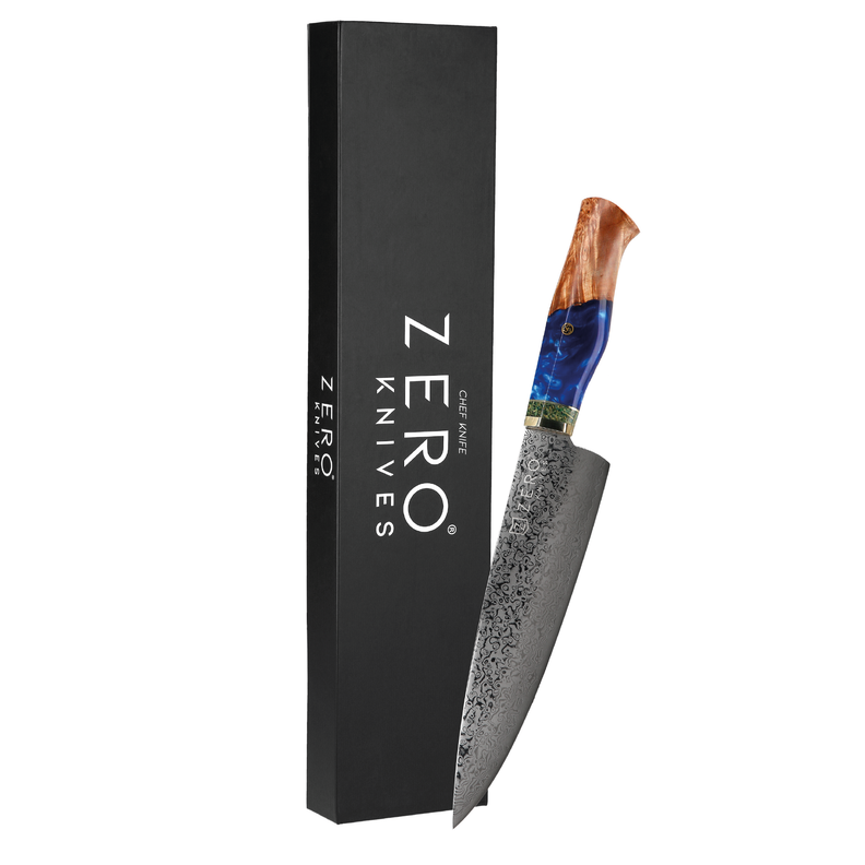 Cuchillo De Chef 7,6'' - Zero Knives Vg 10 Blue-2
