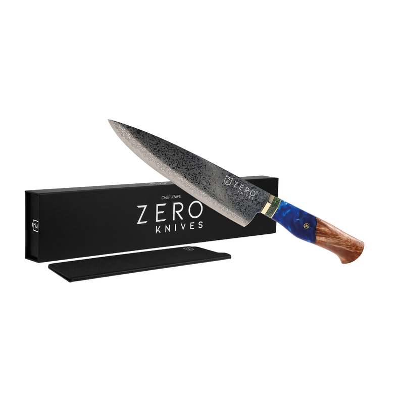 Cuchillo De Chef 7,6'' - Zero Knives Vg 10 Blue-0