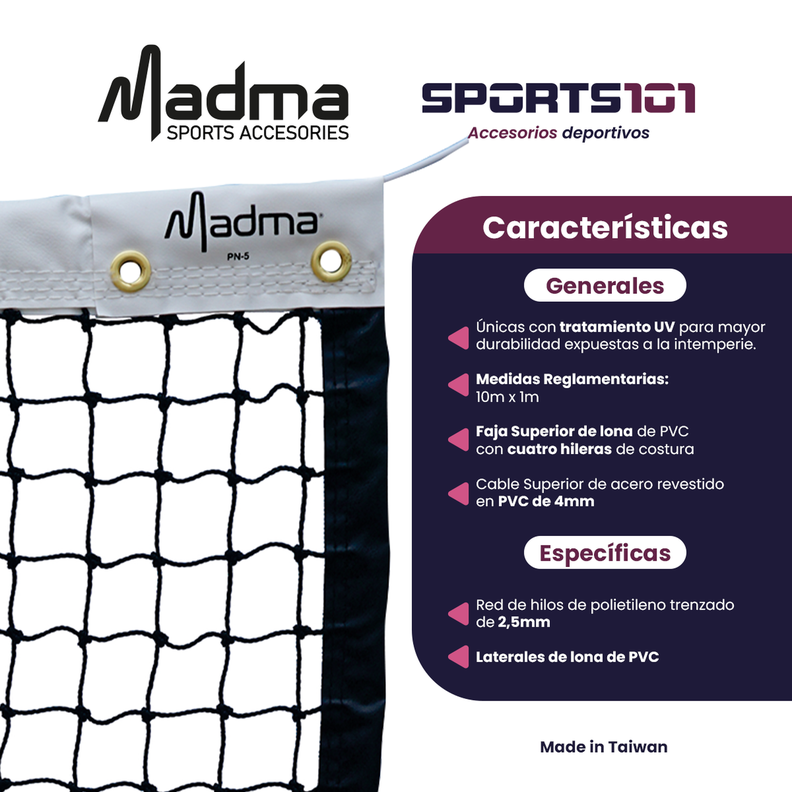Red De Pádel Madma - Pn5 - Reglamentaria-1