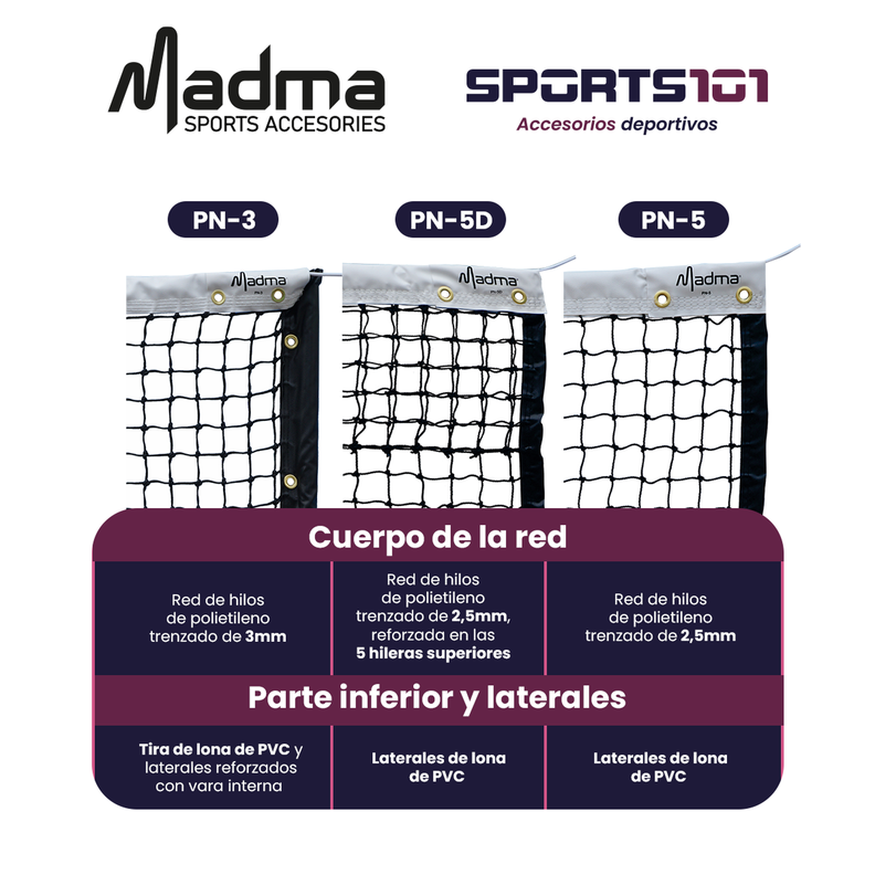 Red De Pádel Madma - Pn5 - Reglamentaria-2