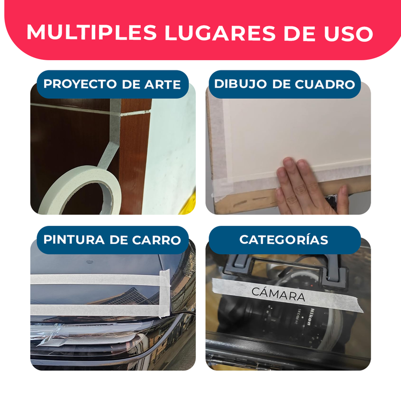 Cinta Papel Masking Tape 18mm*40m - Amioffice - 8 Uds-7