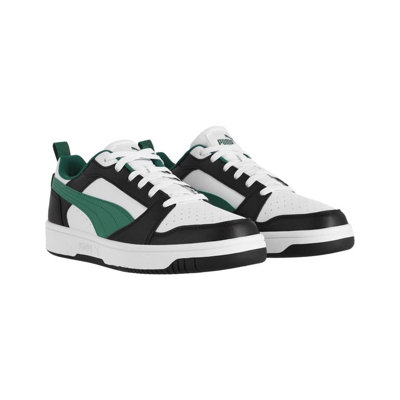 Zapatillas Urbanas Puma Rebound v6 Low Hombre Blancas/Negras-2