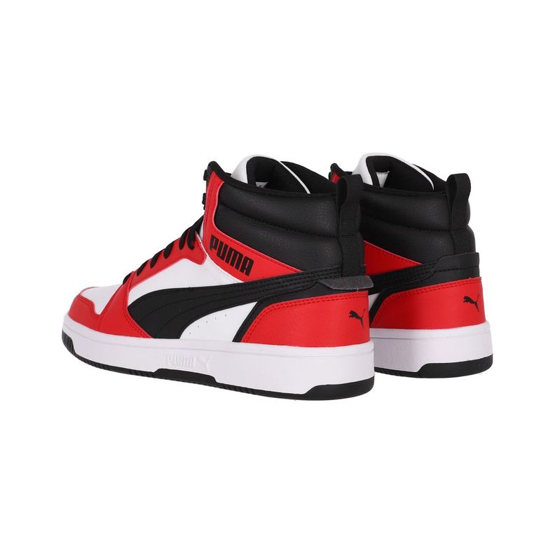 Zapatilla Puma Rebound v6 Hombre White/For All Time Red-3