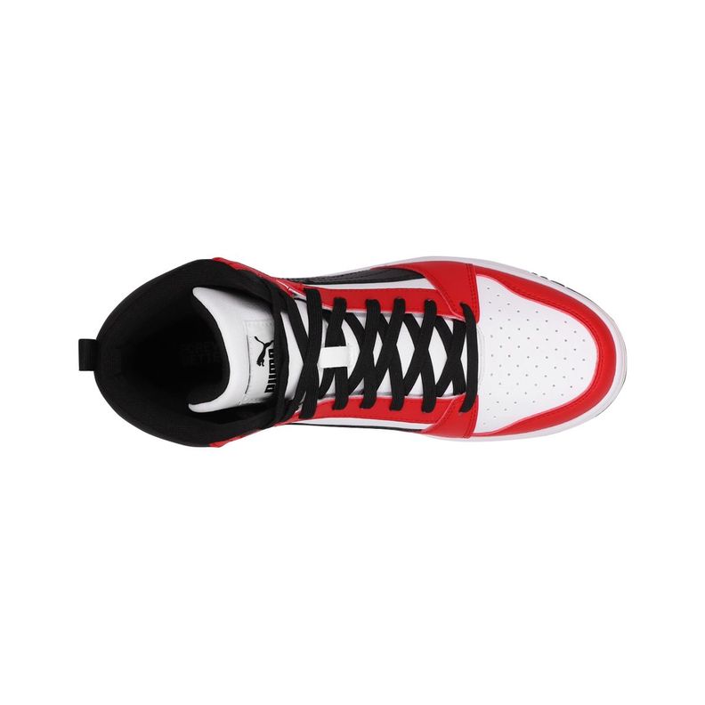 Zapatilla Puma Rebound v6 Hombre White/For All Time Red-4