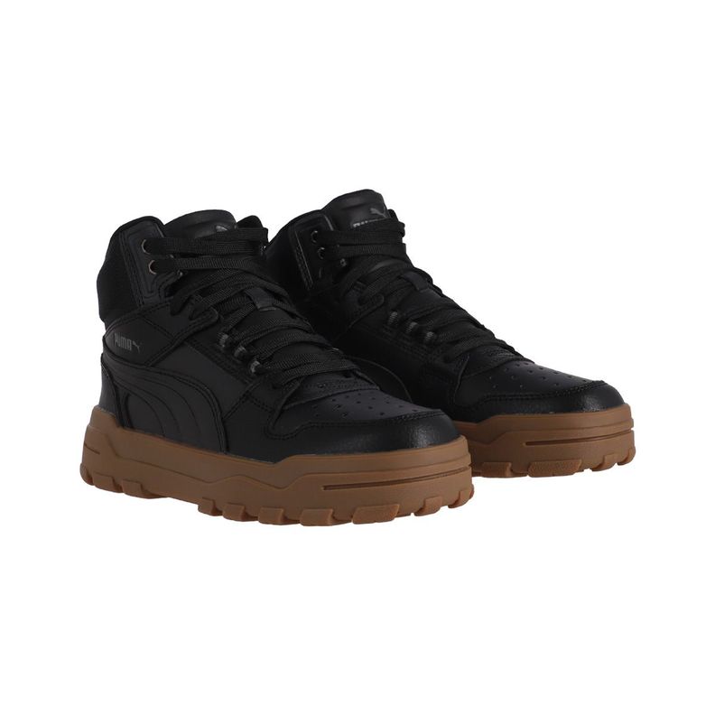Zapatilla Puma Rebound Abrupt Hombre Negras/Café-2