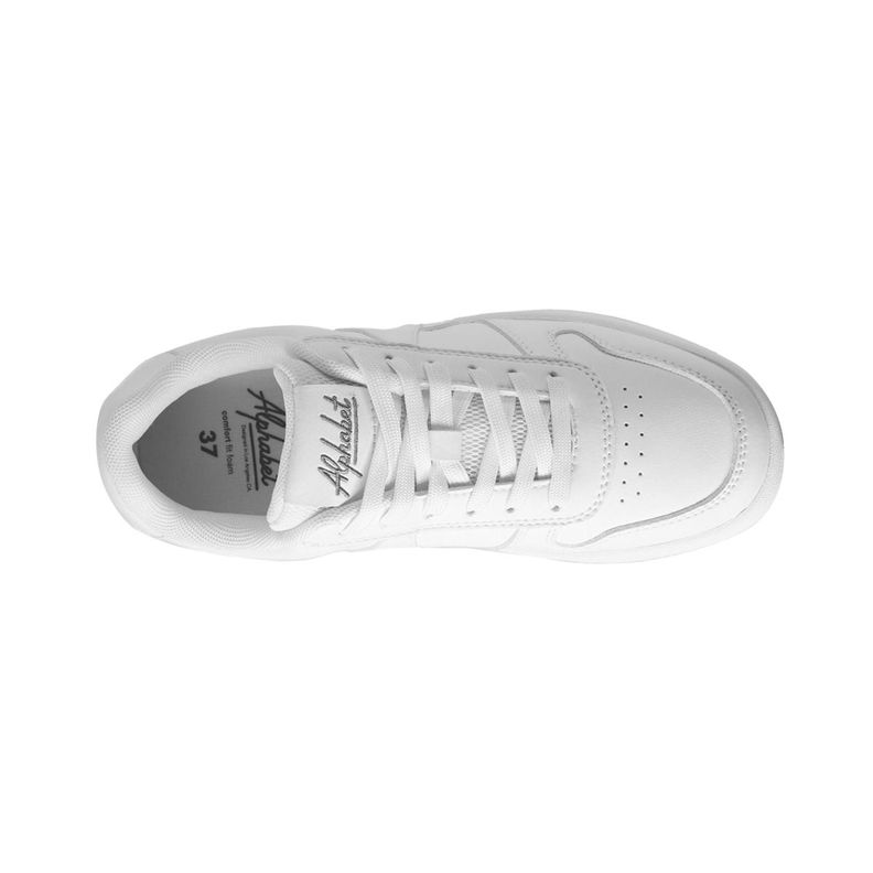 Zapatillas Urbanas Joven Alphabet Cross Low Blancas-4