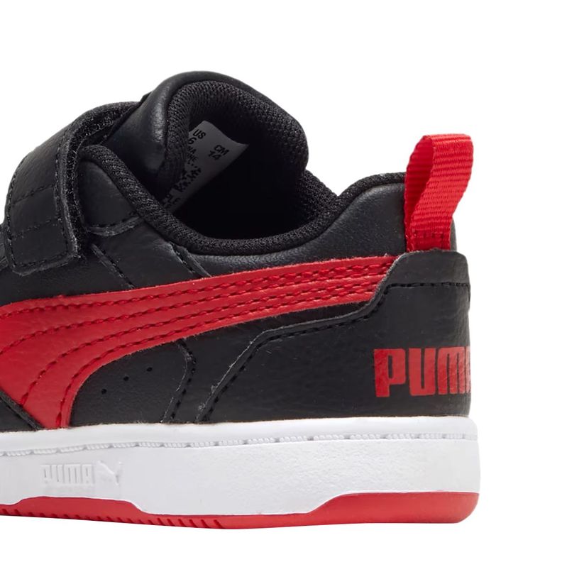 Zapatillas Urbanas Puma Rebound V6 Baby Rojas/Negras-3