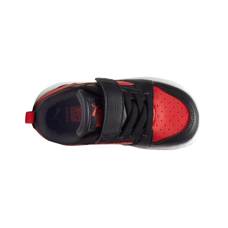 Zapatillas Urbanas Puma Rebound V6 Baby Rojas/Negras-4