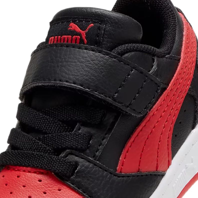 Zapatillas Urbanas Puma Rebound V6 Baby Rojas/Negras-5