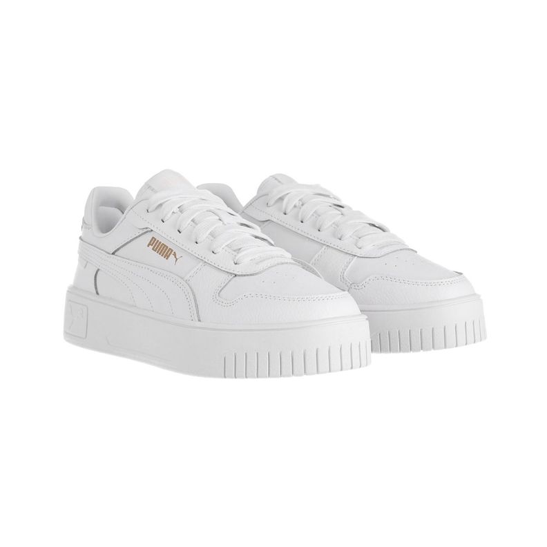 Zapatilla Puma Carina Street Mujer Blancas/Doradas-2