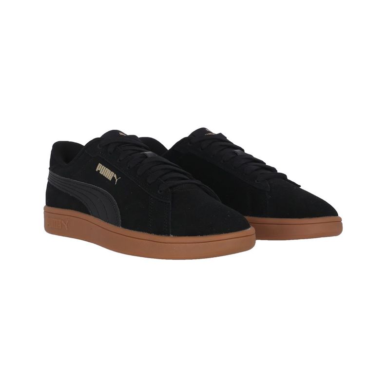 Zapatilla Puma Smash 3.0 Hombre Black/Gold/Gum-2