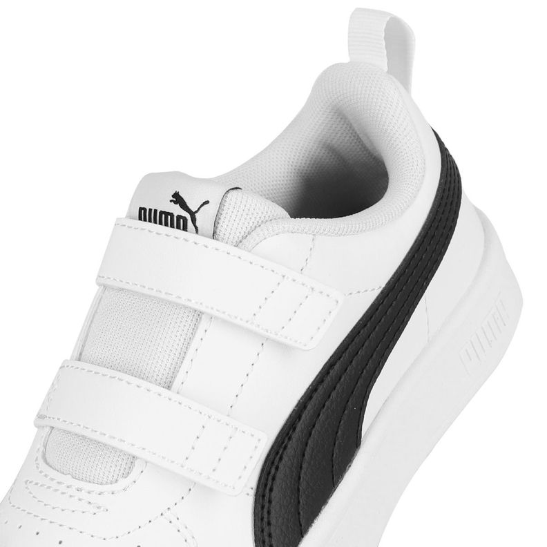 Zapatilla Puma Rickie Niños Blancas/Negras-5
