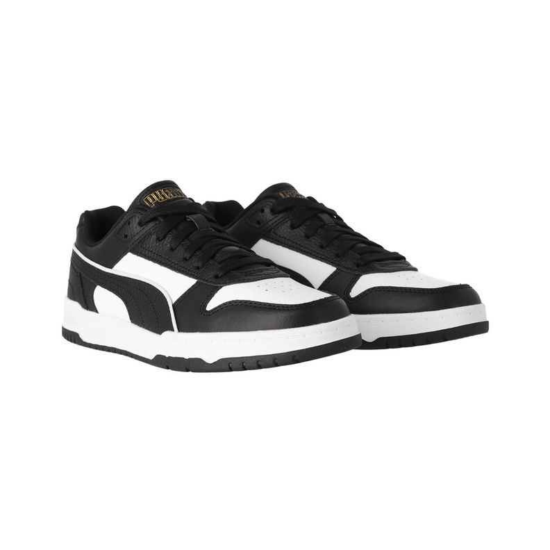 Zapatilla Puma Rebound Low Game Hombre Negras/Blancas-2