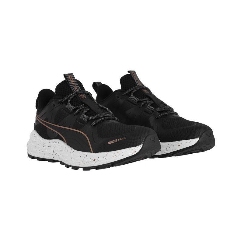 Zapatilla Puma Reflect Lite Trail Hombre Negras/Doradas-2