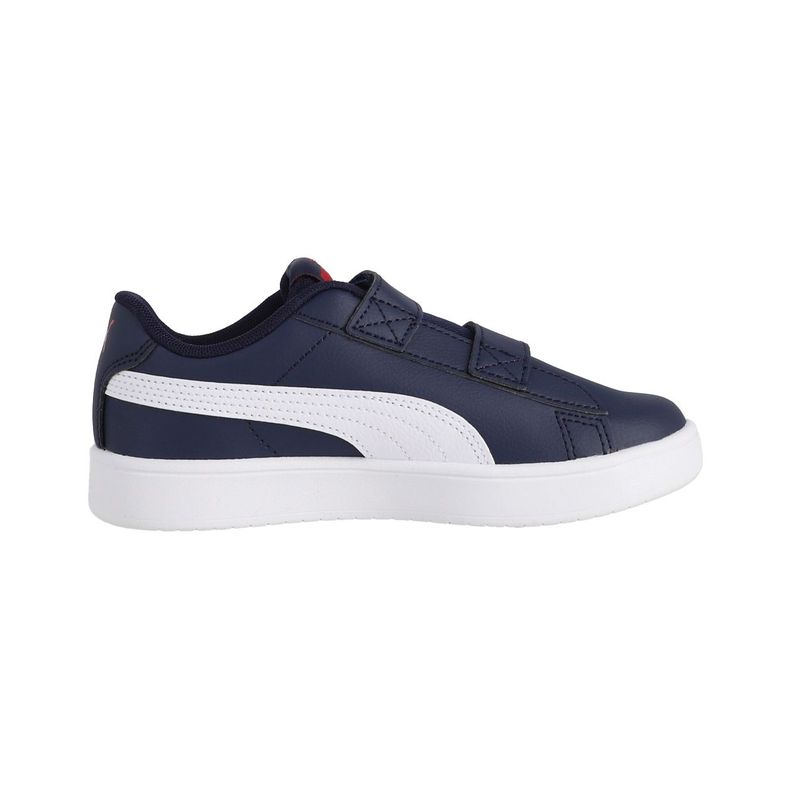 Zapatilla Puma Rickie V Niño Azules/Blancas-1