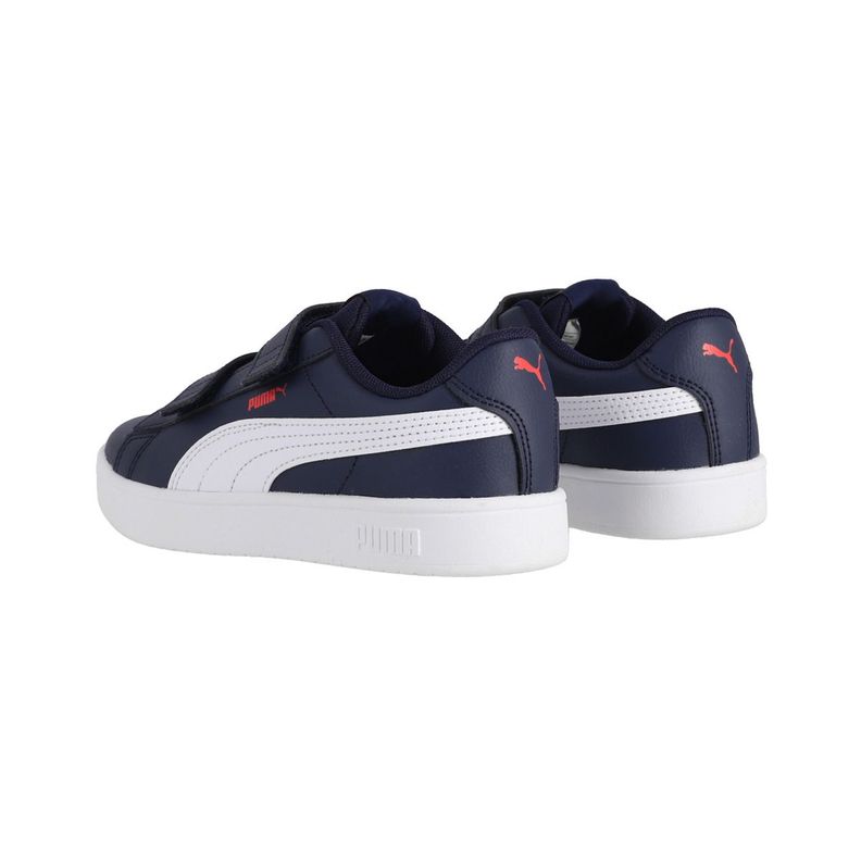Zapatilla Puma Rickie V Niño Azules/Blancas-3