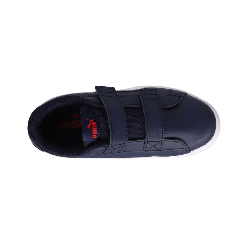Zapatilla Puma Rickie V Niño Azules/Blancas-4