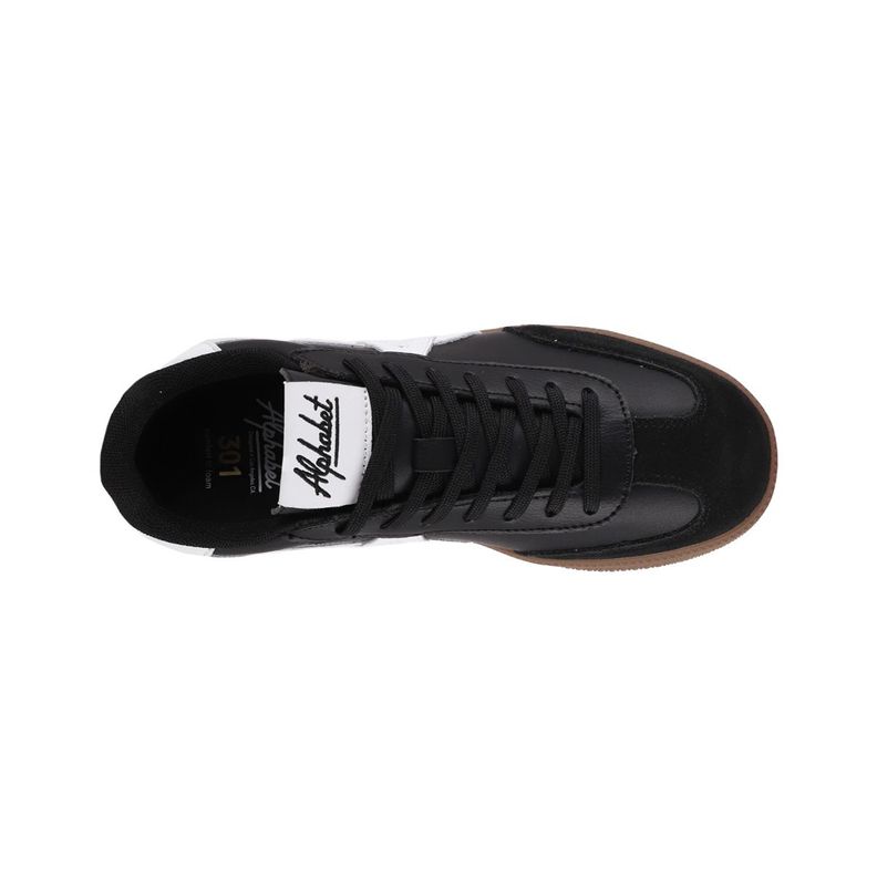 Zapatillas Mujer Monterey 301 Alphabet Negras/Blancas-4
