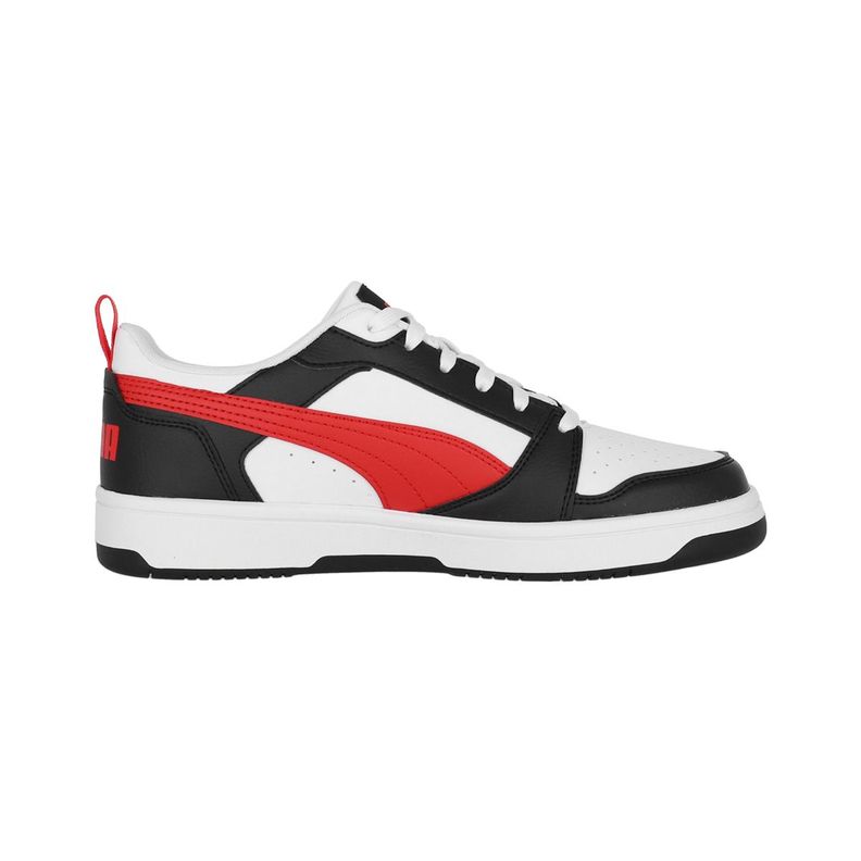 Zapatilla Puma Rebound v6 Low Hombre White/ Red/Black-1